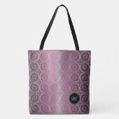 Abstracte cirkels japans paars patroon. tote bag (Voorkant)