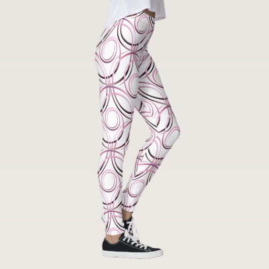 Abstracte cirkels japans patroon leggings (Rechts)