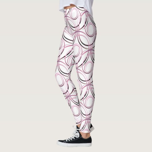 Abstracte cirkels japans patroon leggings (Links)