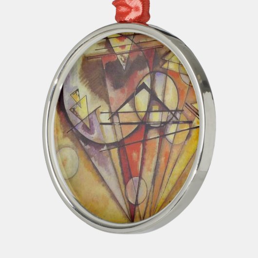 Abstracte cirkels Kandinsky Metalen Ornament (Links)