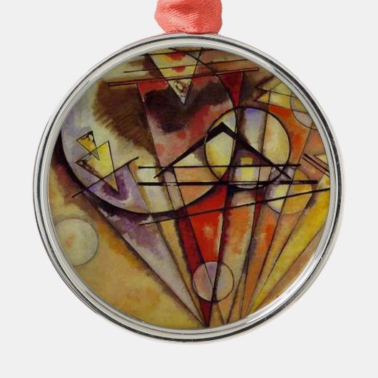 Abstracte cirkels Kandinsky Metalen Ornament (Voorkant)