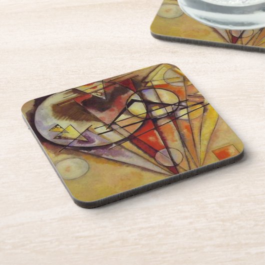Abstracte cirkels Kandinsky Onderzetter (Linkerzijde)