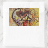 Abstracte cirkels Kandinsky Rechthoekige Sticker (Tas)