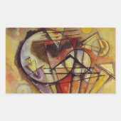 Abstracte cirkels Kandinsky Rechthoekige Sticker (Voorkant)