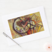 Abstracte cirkels Kandinsky Rechthoekige Sticker (Envelop)