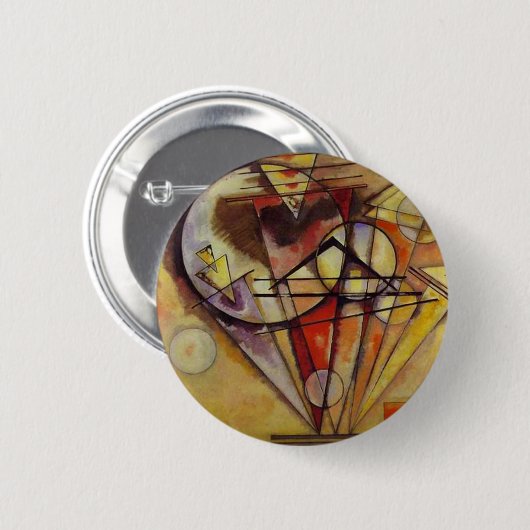 Abstracte cirkels Kandinsky Ronde Button 5,7 Cm (Voorkant /achterkant)