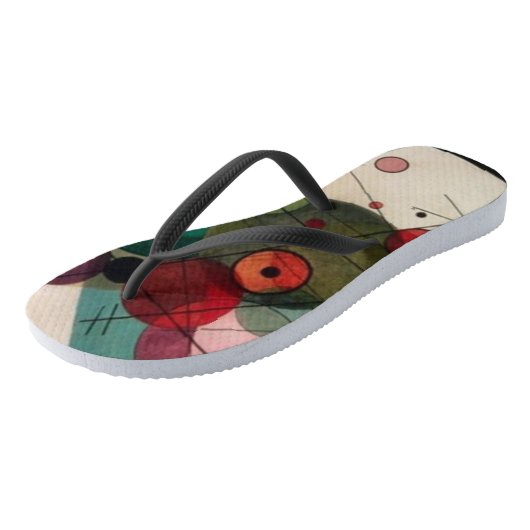 Abstracte cirkels Kandinsky Teenslippers (Schuin)