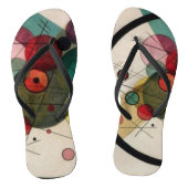 Abstracte cirkels Kandinsky Teenslippers (Voetbed)