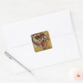 Abstracte cirkels Kandinsky Vierkante Sticker (Envelop)