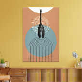 Abstracte cirkels Kat achter Canvas Print (Insitu (Woonkamer))