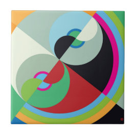 Abstracte Cirkels Keramische Tegel Tegeltje