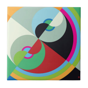 Abstracte Cirkels Keramische Tegel Tegeltje