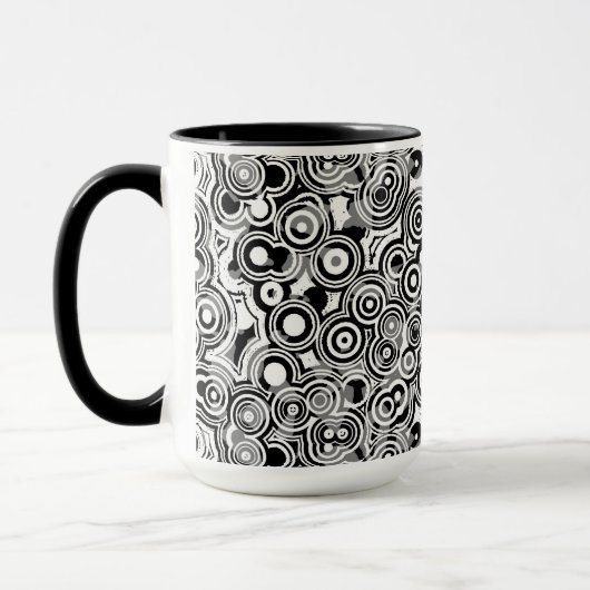 abstracte cirkels koffiemok mok (Links)