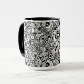 abstracte cirkels koffiemok mok (Voorkant links)