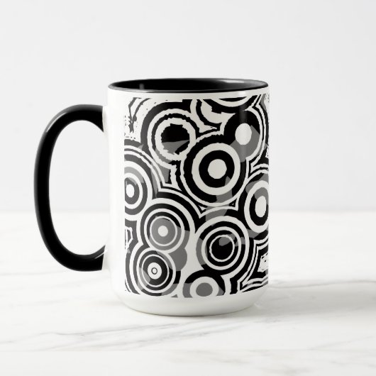 abstracte cirkels koffiemok mok (Links)