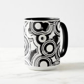 abstracte cirkels koffiemok mok (Voorkant rechts)