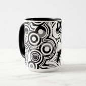 abstracte cirkels koffiemok mok (Voorkant links)