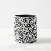 abstracte cirkels koffiemok mok (Midden)