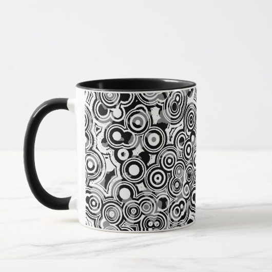 abstracte cirkels koffiemok mok (Links)