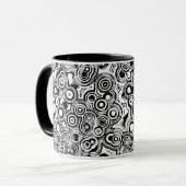 abstracte cirkels koffiemok mok (Voorkant links)