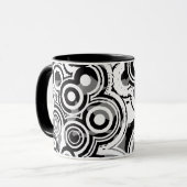 abstracte cirkels koffiemok mok (Voorkant links)