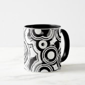 abstracte cirkels koffiemok mok (Voorkant rechts)