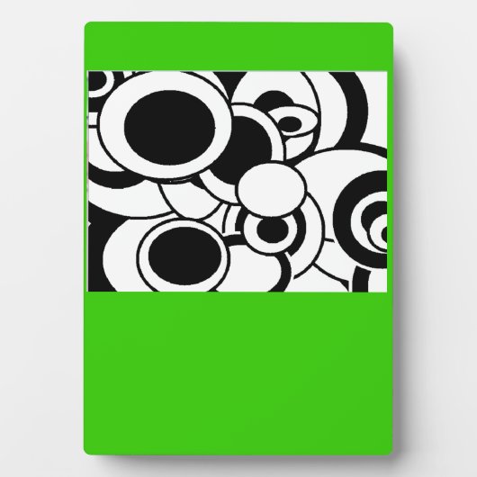 Abstracte Cirkels Kunst Plaque (Groen) Fotoplaat (voorkant)