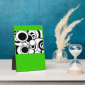 Abstracte Cirkels Kunst Plaque (Groen) Fotoplaat (Zijkant)