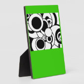 Abstracte Cirkels Kunst Plaque (Groen) Fotoplaat (Zijkant)