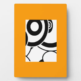 Abstracte Cirkels Kunst Plaque (Oranje) Fotoplaat