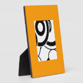 Abstracte Cirkels Kunst Plaque (Oranje) Fotoplaat (Zijkant)