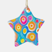 Abstracte cirkels Kunstmatige, kleurrijke kunst Keramisch Ornament (Rechts)