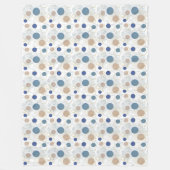 Abstracte Cirkels Kust in Strandkleuren Fleece Deken (Voorkant)
