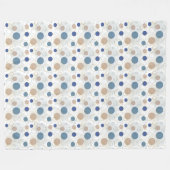 Abstracte Cirkels Kust in Strandkleuren Fleece Deken (Voorkant (Horizontaal))