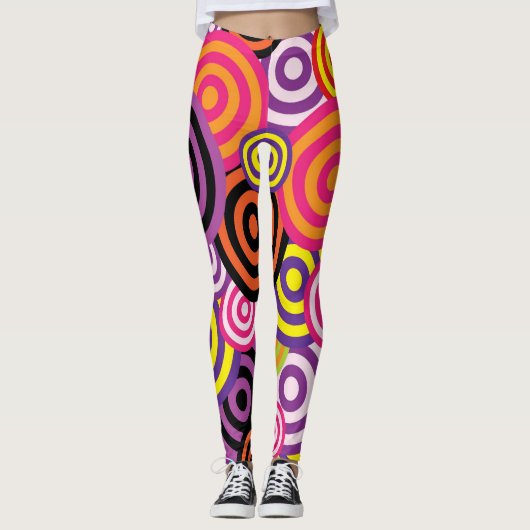 Abstracte cirkels leggings (Voorkant)