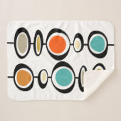 Abstracte cirkels medio eeuw Moderne Throwback Sherpa Deken (Voorkant (horizontaal))