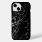 Abstracte cirkels met Gebied voor Naam Case-Mate iPhone Case (Achterkant)