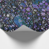 Abstracte cirkels met handtekening, blauw, Paars,  Cadeaupapier (Hoek)