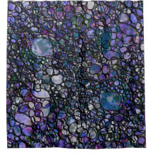 Abstracte cirkels met handtekening, blauw, Paars, 