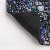 Abstracte cirkels met handtekening, blauw, Paars,  Muismat (Hoek)