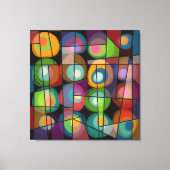 Abstracte cirkels met middenklassestijl canvas afdruk (Voorkant)