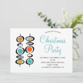 Abstracte cirkels Midden-Eeuw Kerst Feestdagen Kaart (Staand voorkant)