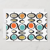 Abstracte cirkels Midden-Eeuw Kerst Feestdagen Kaart (Achterkant)