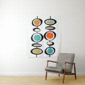 Abstracte cirkels midden eeuw moderne gewaagde ret wandkleed (In situ)