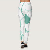 Abstracte cirkels - Mint Leggings (Achterkant)