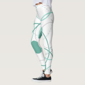 Abstracte cirkels - Mint Leggings (Links)