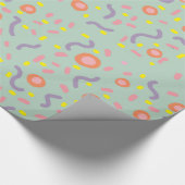Abstracte cirkels Mint Mind Circles Stippen Cadeaupapier (Hoek)