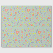 Abstracte cirkels Mint Mind Circles Stippen Cadeaupapier (Vlak)