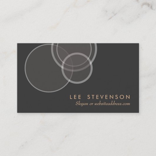 Abstracte cirkels Modern profiel Visitekaartje (Voorkant)