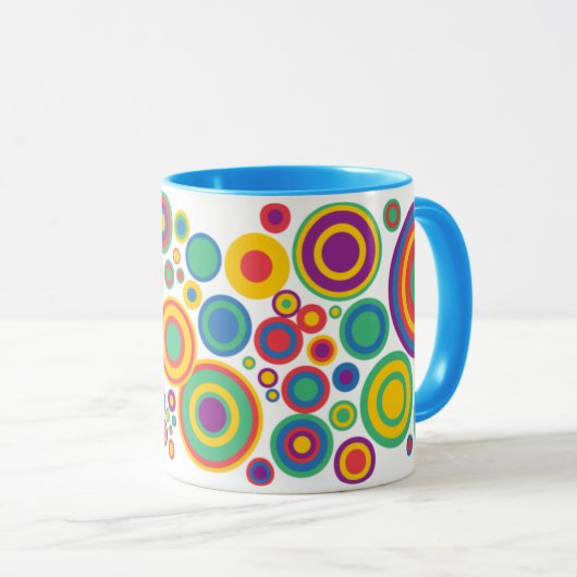 Abstracte cirkels mok (Voorkant rechts)